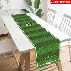 1Pcs Football Table Runner Soccer Birthday Decor Soccer Sports Theme Table Cover Football Birthday Baby Shower Supplies