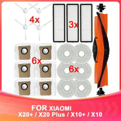 AUAU-Accessories Kit For Xiaomi X20+/ X20 Plus/ X10+/X10 Plus Robot Vacuum,Replacement Parts Spare Repair Replace Attachments