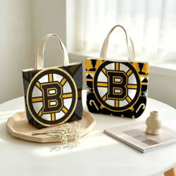 Sac fourre-tout en toile imprimé cool B-Boston-B-Bruins, sac à bandoulière, sac de shopping pour maman, sac de navetteur