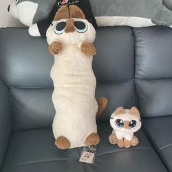 Authentic Siamese Cat Bug Bean Paste Plush Doll Flying and Stunning Sitting Douni Doll Pillow Cute Cat Gift