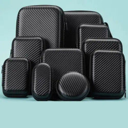 Étui de protection rigide portable en EVA pour chargeur de téléphone et rasoir, avec fermeture éclair