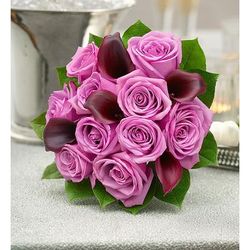 1-800-Flowers Flower Delivery Purple Elegance Rose & Mini Calla Lily Bouquet Small