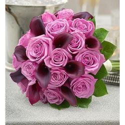 1-800-Flowers Flower Delivery Purple Elegance Rose & Mini Calla Lily Bouquet Large