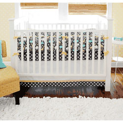 New Arrivals Urban Zoo in Grey 3 Piece Baby Crib Bedding Set