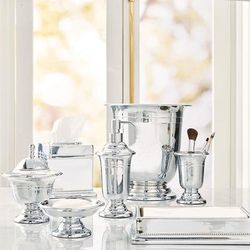 Maison Bath Accessories - Brushed Nickel, Brushed Nickel Waste Basket - Frontgate