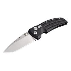 Hogue EX-01 3.5in Tactical Folder Drop Point Blade Tumble Finish Alum Frame - Matte Black 34170