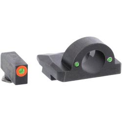 AmeriGlo Ghost Ring Tritium Night Sights Glock 202129 30 31 32 36 40 41 Front Green Rear Black w/Orange Outline GL-225