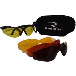 Radians T-85 Glasses Kit Black Frame Clear Smoke Amber Orange and Copper Lenses SKU - 376308