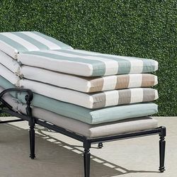 Knife-edge Outdoor Chaise Cushion - Rain Air Blue, 80"L x 26"W - Frontgate