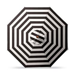 11' Round Outdoor Market Umbrella - Resort Stripe Black, White - Frontgate