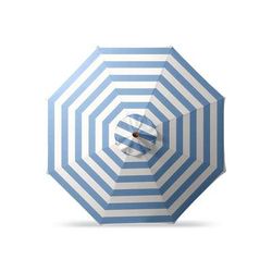 9' Round Outdoor Market Umbrella - Resort Stripe Indigo, Black - Frontgate