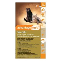 Advantage Multi for Kittens & Small Cats Up To 10lbs (Orange) 6 Doses