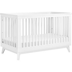 Babyletto Scoot 3-in-1 Convertible Crib w/Toddler Bed Conversion Kit - White