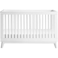 Babyletto Scoot 3-in-1 Convertible Crib w/Toddler Bed Conversion Kit - White