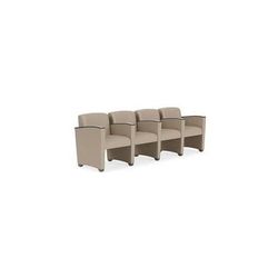 Savoy 4-Seater w/Center Arms in Upgrade Fabric or Healthcare Vinyl