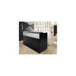 Black Salon Reception Desk Shell - Drawers Sold Separately