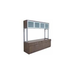 TrendSpaces Storage Credenza w/Hutch