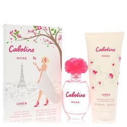 Cabotine Rose For Women By Parfums Gres Gift Set - 3.4 Oz Eau De Toilette Spray + 6.7 Oz Body Lotion