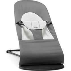 BabyBjrn Bouncer Balance Soft, Black Frame Cotton/Jersey Dark Grey/Grey