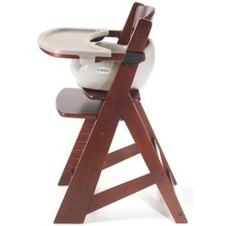 Keekaroo Height Right High Chair & Infant Insert - Mahogany / Vanilla