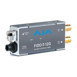 AJA 1-Channel 12G-SDI to Single-Mode LC Fiber Transmitter FIDO-T-12G