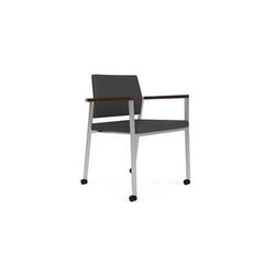 Avon Fully Upholstered Stackable Guest Chair on Casters - Standard Fabric or Vinyl