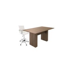 Custom Standing Height Rectangular Conference Table w/ Cable Channel Bases - 72" x 42"