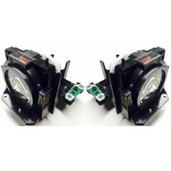 Jaspertronics™ OEM Dual Lamp & Housing for the Panasonic PT-DW750J Projector with Panasonic bulb inside - 240 Day Warranty