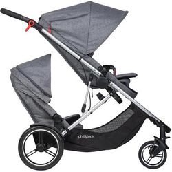 Phil & Teds Voyager Double Stroller - Charcoal Marl