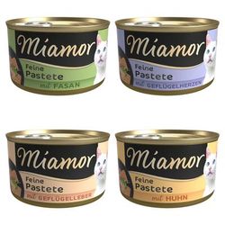 Miamor Paté 24 x 85 g - Mix 1: Pollo, Fagiano, Fegato di Pollame, Cuori di Pollame