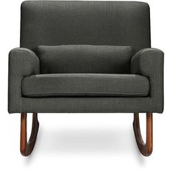 Nursery Works Sleepytime Rocker, Walnut Legs - Charcoal
