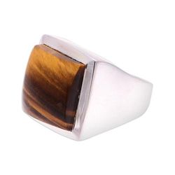 Might,'Modern Tiger's Eye Ring Crafted in India'