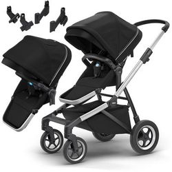 Thule Sleek Double Stroller - Midnight Black