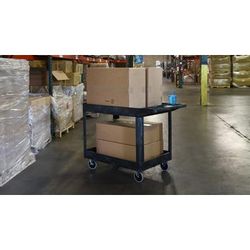 Two Shelf Heavy-Duty Utility Cart - Luxor XLC11-B