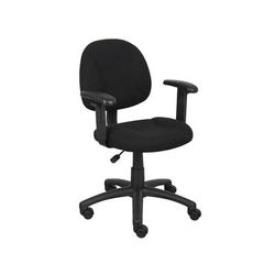 Boss Office Products B316-BK Black Deluxe Posture Chair w/ Adjustable Arms