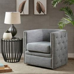 Madison Park Capstone Swivel Chair in Slate - Olliix MP103-0242