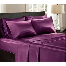 Madison Park Essentials King 6 Piece Sheet Set in Purple - Olliix MPE20-715