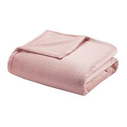 Madison Park Microlight King Blanket in Blush - Olliix MP51-4639