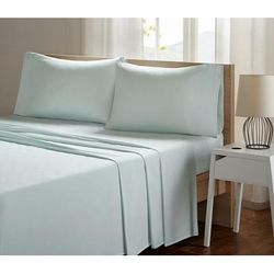 Sleep Philosophy Smart Cool Microfiber Twin Sheet Set in Aqua - Olliix SHET20-970