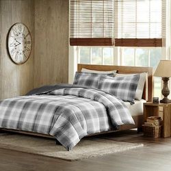 Woolrich Woodsman Twin Softspun Down Alternative Comforter Mini Set in Grey - Olliix WR10-1511