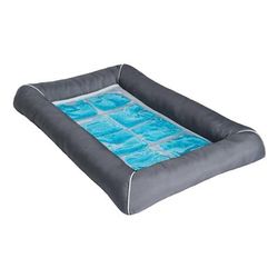 Grey TheraCool Cooling Gel Pet Bed, 36" L x 23" W, Large, Gray