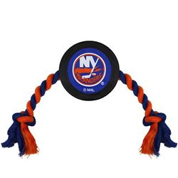 New York Islanders Hockey Puck Toy for Dogs, X-Large, Multi-Color