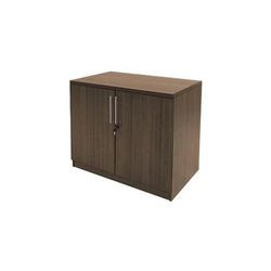 Modern Walnut 29"H 2-Door Cabinet