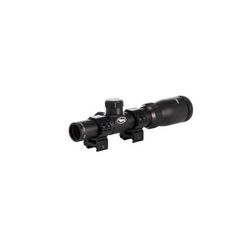 BSA Optics Tactical Weapon Rifle Scope 1-4x24mm One Piece Weaver Mount Mil-Dot Reticle Black TW-14X24W1PMTB