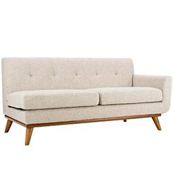 Engage Right-Arm Upholstered Fabric Loveseat EEI-1792-BEI