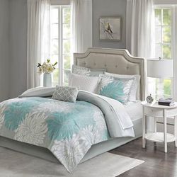 Maible Queen Complete Comforter & Cotton Sheet Set - Madison Park Essentials MPE10-729