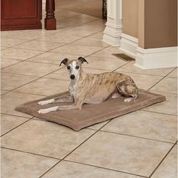Quiet Time Deluxe Micro Terry Taupe Dog Bed, 35" L X 23" W, Large, Brown