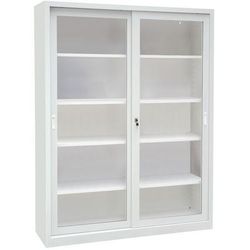 Armoire Mono P. Couliss Transp H2000xp450mm Gris L1500x - Manutan Expert