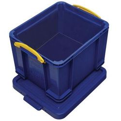 Bac De Rangement Plastique + Couvercle 35l B Leu - Really Useful Products