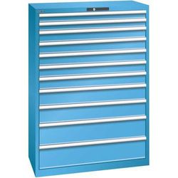 Armoire 11 Tiroirs 1023x572x1450mm-charge 75kg-bleu Clair - Lista